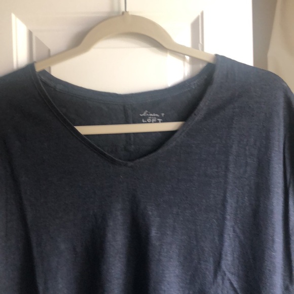 100% Linen Black Tee - Picture 5 of 7